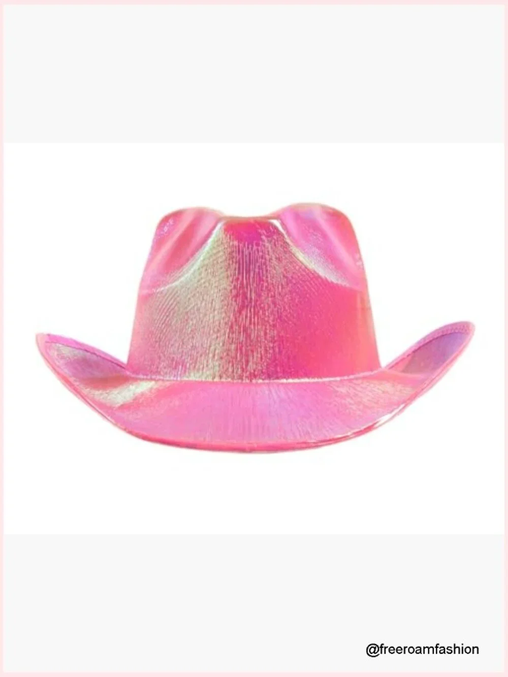 Holographic Glitter Cowboy Hat - Sparkly Cowgirl Hat for Parties & Festivals